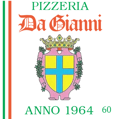 Pizzeria Da Gianni met vlag + wit